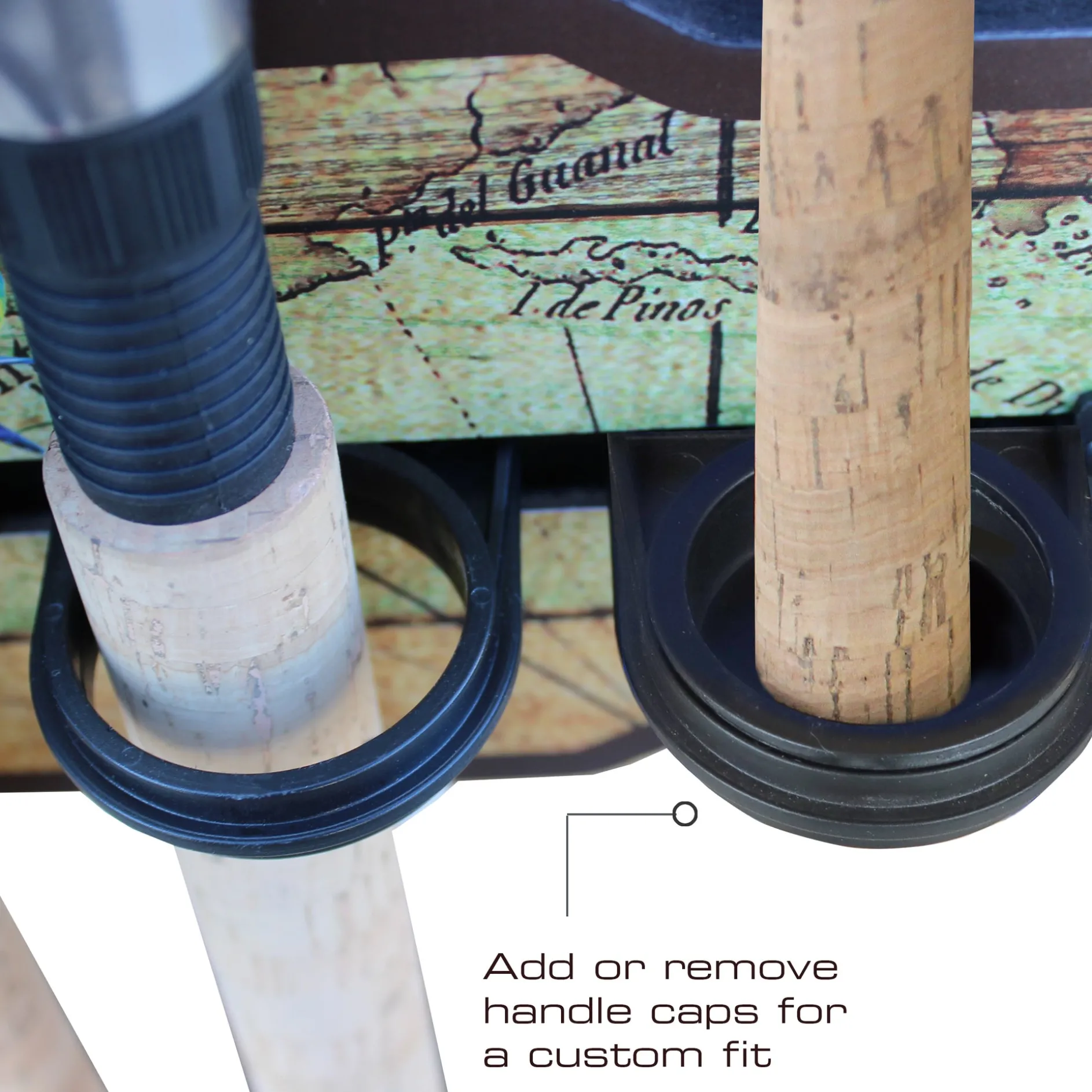 Ancient Map 6 Rod Wall Rack