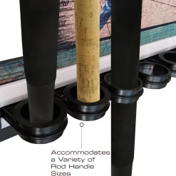 Ancient Map 8 Rod Wall Rack