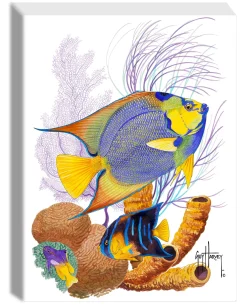 "Angelfish Duet" Small Canvas Art