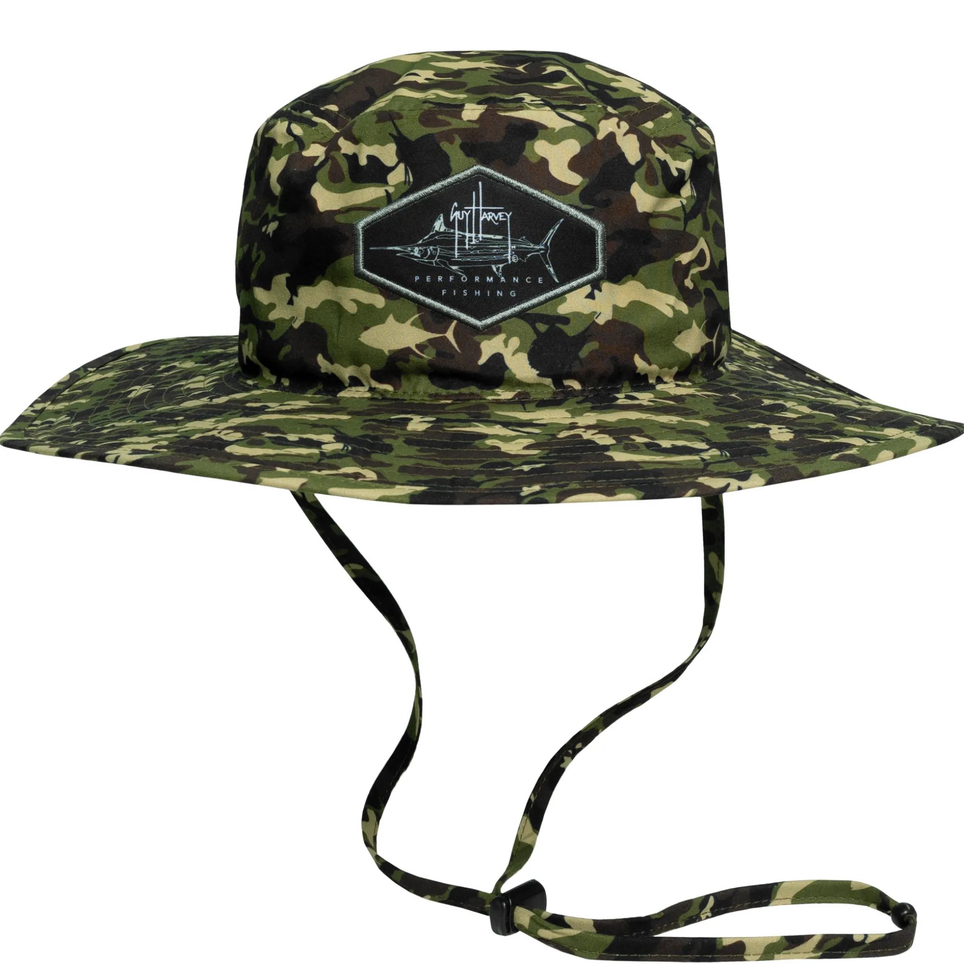 Billfish Patch Green Camo Print Performance Bonnie
