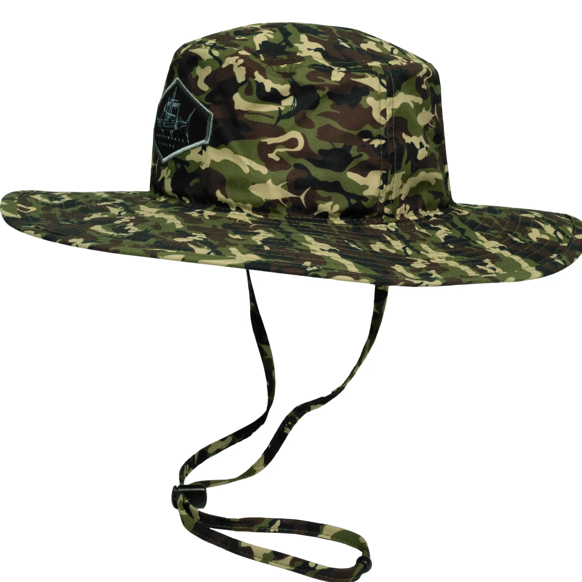 Billfish Patch Green Camo Print Performance Bonnie