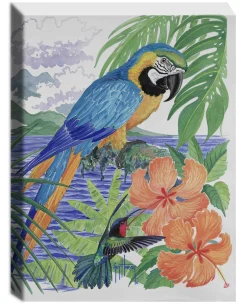 "Blue & Gold Macaw" Limited Edition Canvas Art