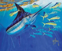 Blue Escape Guy Harvey Pet Bed