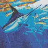 Blue Escape Mosaic Mural - Small