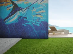 Blue Escape Mosaic Mural - Large