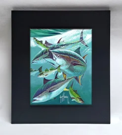 "Bluefin Tuna on Striped Bass" Tile Art