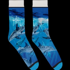 Dark Blue Dolphin Socks