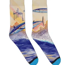 Dark Blue Wahoo Socks