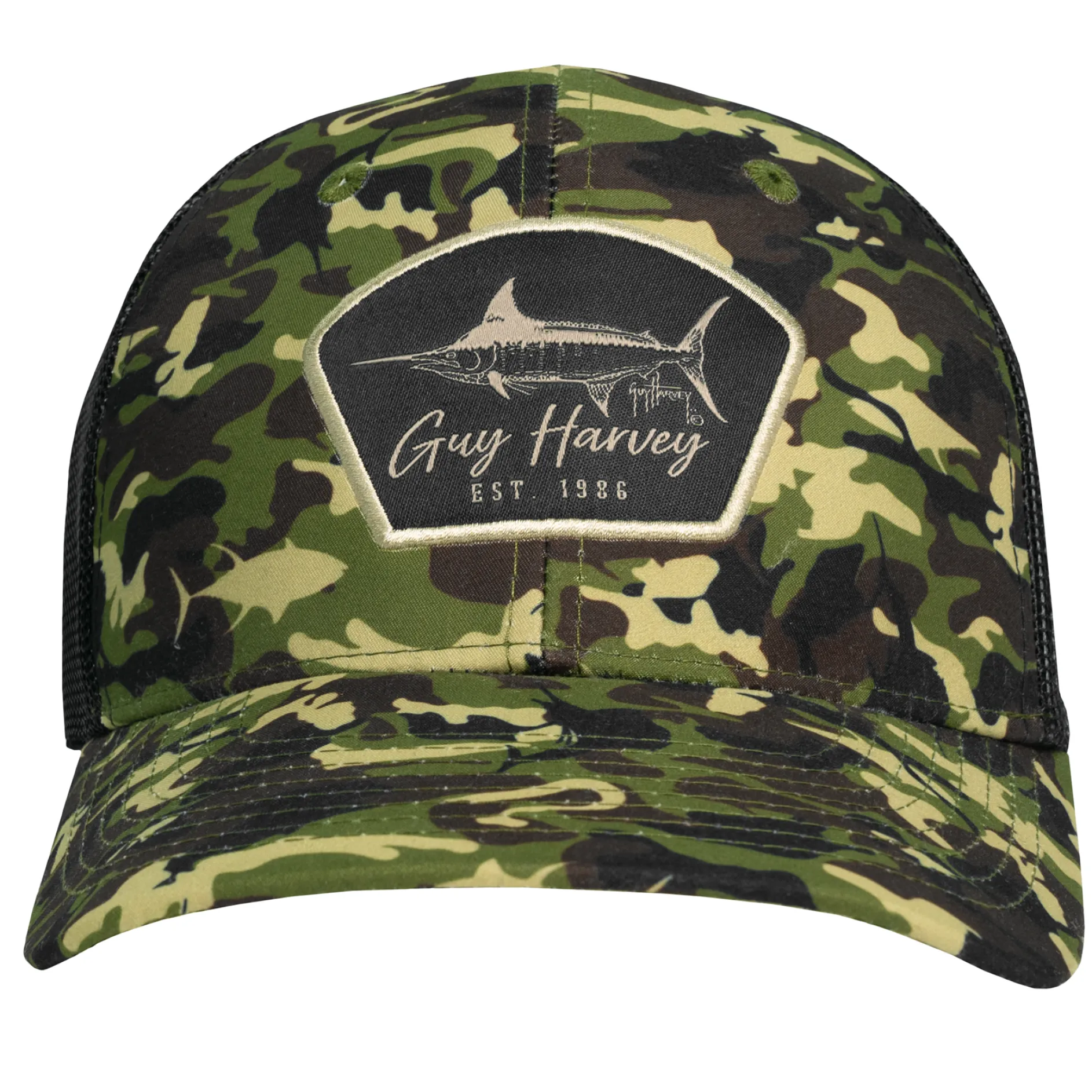 Fishy Green Camo Mesh Trucker Hat
