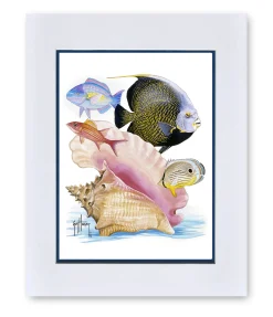 "French Angel and Conch" Mini Print