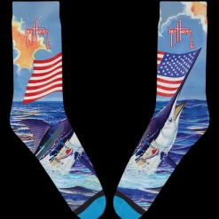 Guy Harvey Americana Marlin Socks