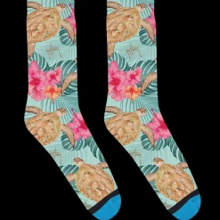 Guy Harvey Floral Turtle Socks