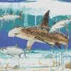 Hammerhead Shark Mosaic Mural - Small