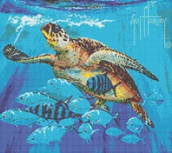 Hawksbill Caravan Mosaic Mural - Small