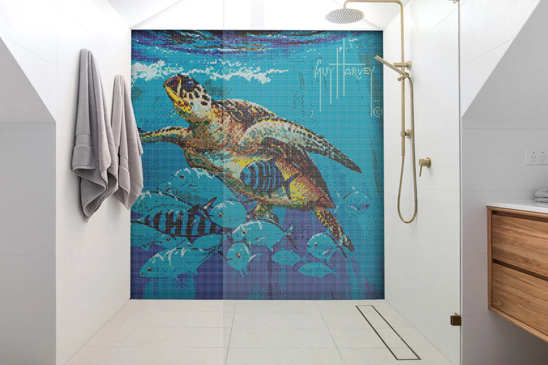 Hawksbill Caravan Mosaic Mural - Large