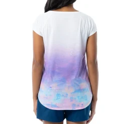 Ladies Beach Side Short Sleeve Poly/Rayon Slub Top