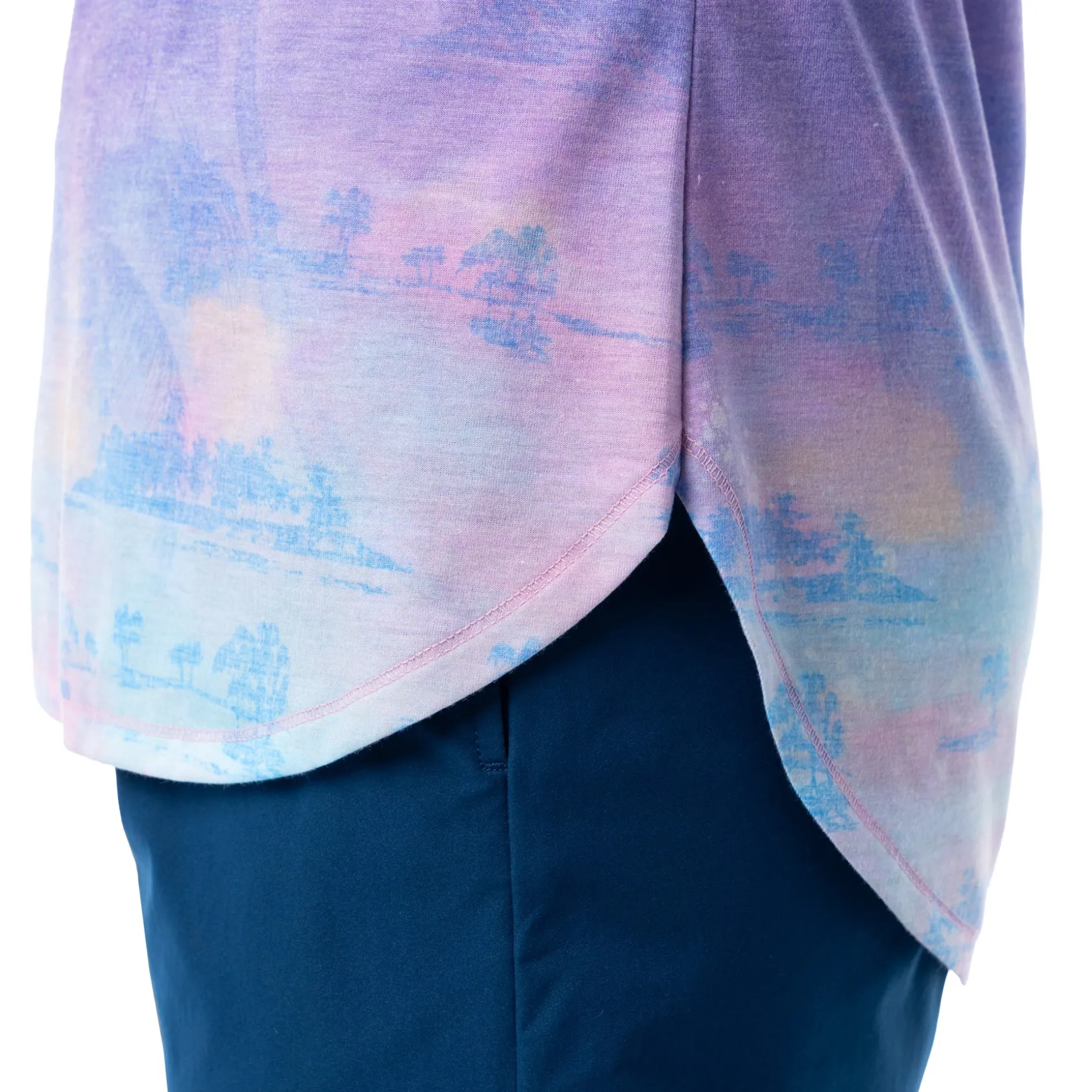 Ladies Beach Side Short Sleeve Poly/Rayon Slub Top