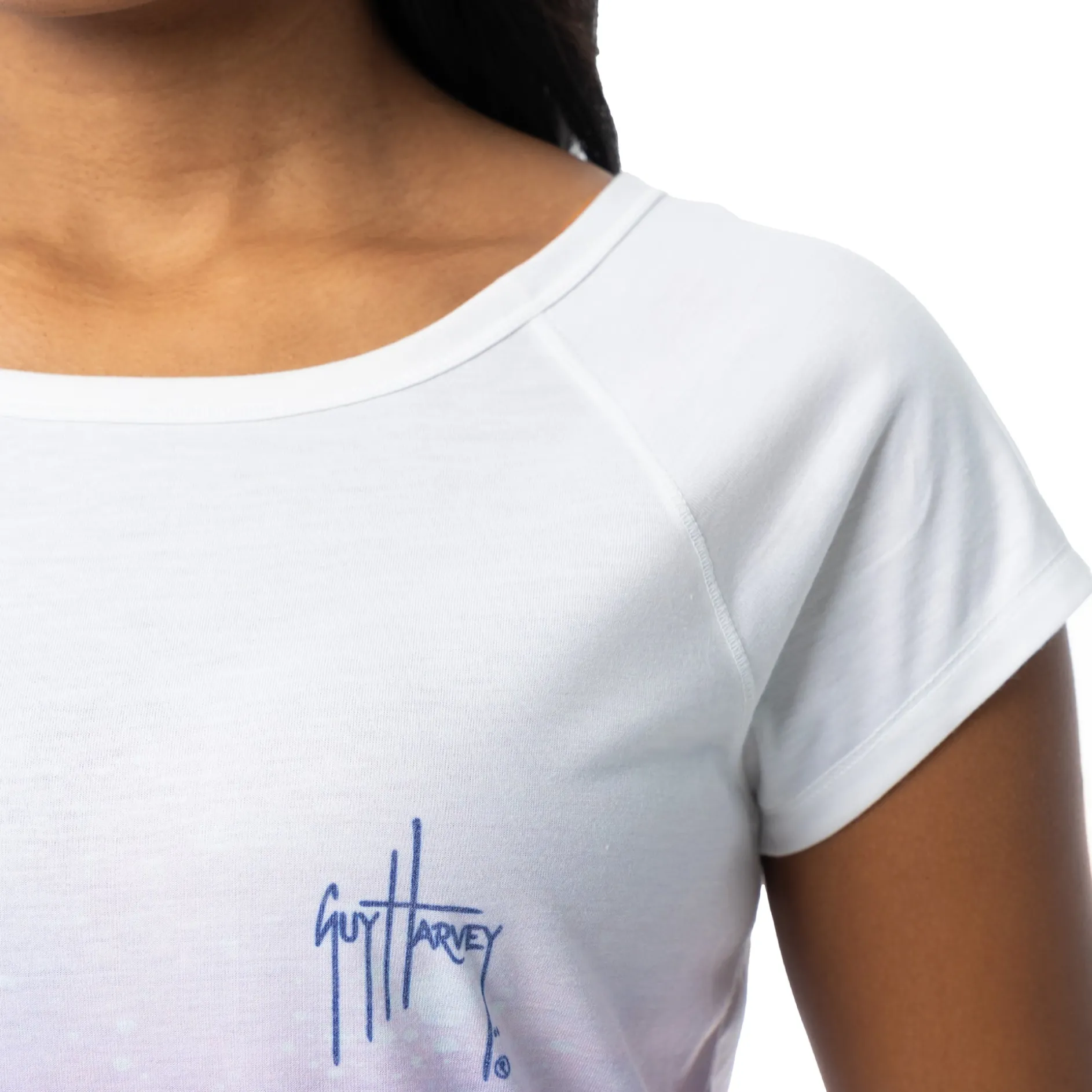 Ladies Beach Side Short Sleeve Poly/Rayon Slub Top