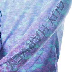 Ladies Blue Scale Long Sleeve Raglan Slub Shirt