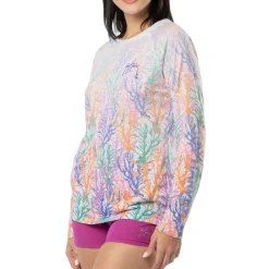 Ladies Coral Sky Long Sleeve Raglan Slub Shirt