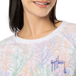 Ladies Coral Sky Long Sleeve Raglan Slub Shirt