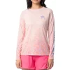Ladies Dolphin Marble Long Sleeve Raglan Slub Shirt