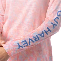 Ladies Dolphin Marble Long Sleeve Raglan Slub Shirt