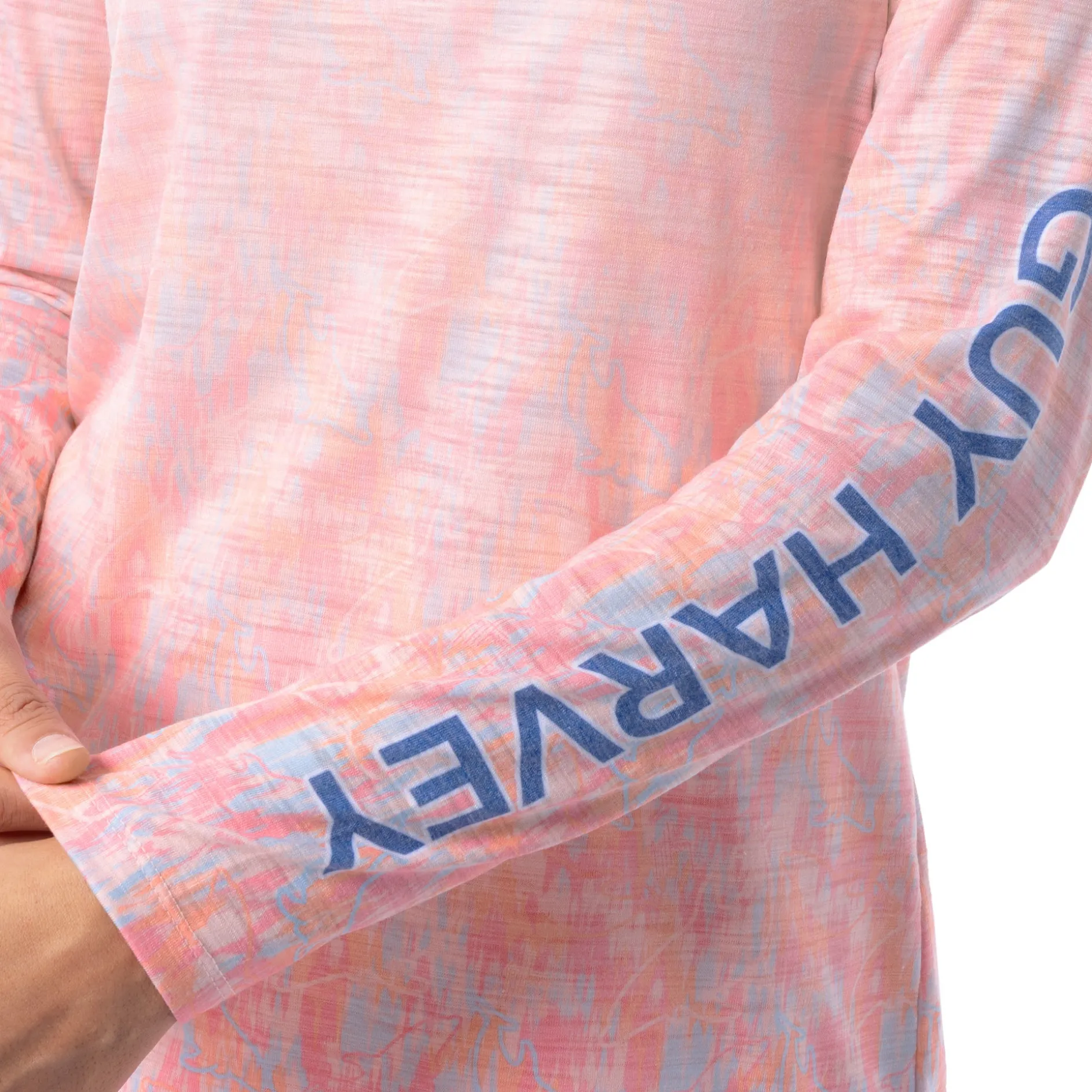 Ladies Dolphin Marble Long Sleeve Raglan Slub Shirt
