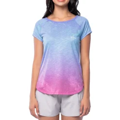 Ladies Dusk Short Sleeve Poly/Rayon Slub Top