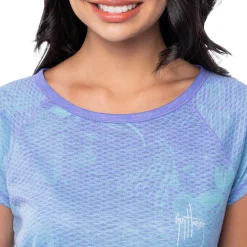 Ladies Dusk Short Sleeve Poly/Rayon Slub Top