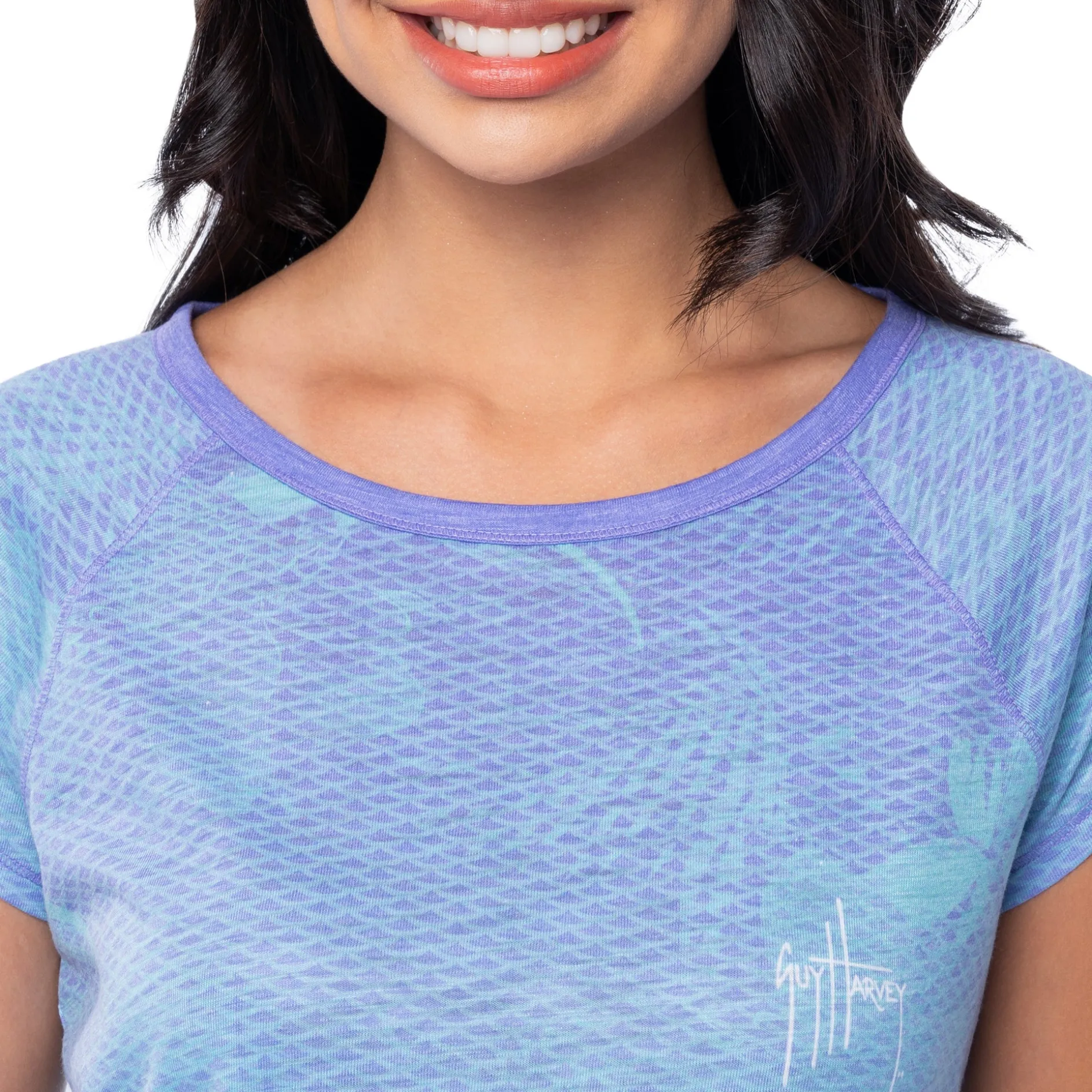 Ladies Dusk Short Sleeve Poly/Rayon Slub Top