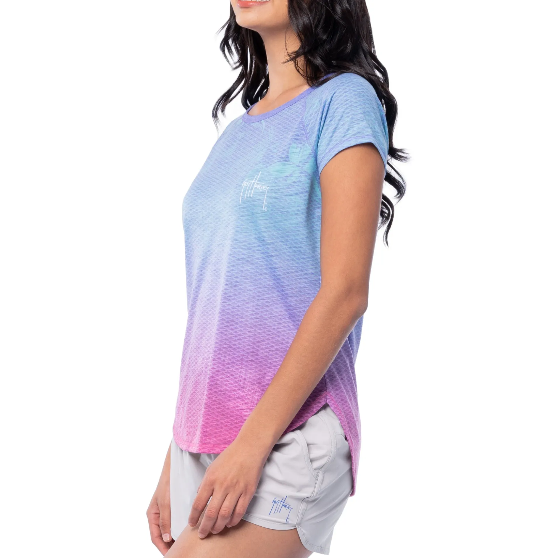 Ladies Dusk Short Sleeve Poly/Rayon Slub Top