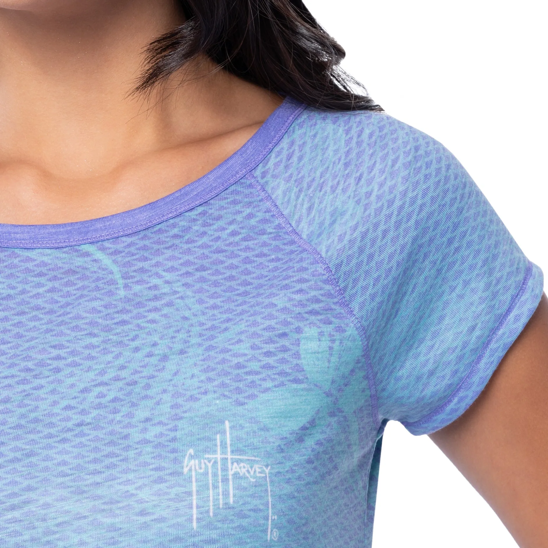 Ladies Dusk Short Sleeve Poly/Rayon Slub Top