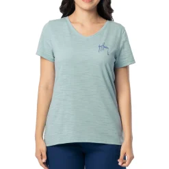 Ladies Floral Bill Relaxed V-Neck Top
