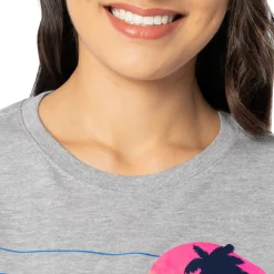 Ladies Grey Horizon Short Sleeve Crew Neck T-Shirt