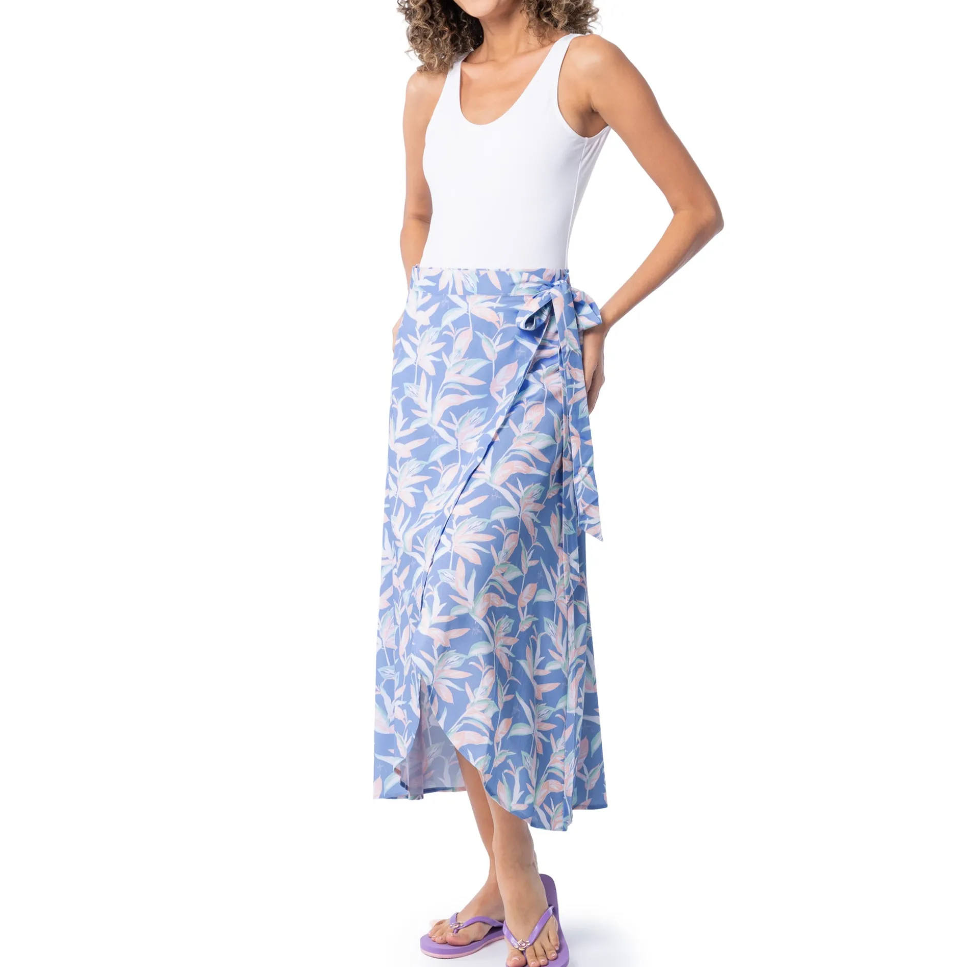 Ladies Indigo Wrap Skirt