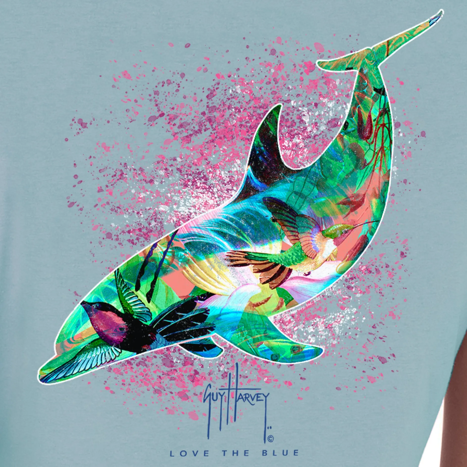 Ladies LTB Dolphin Short Sleeve V-Neck T-Shirt