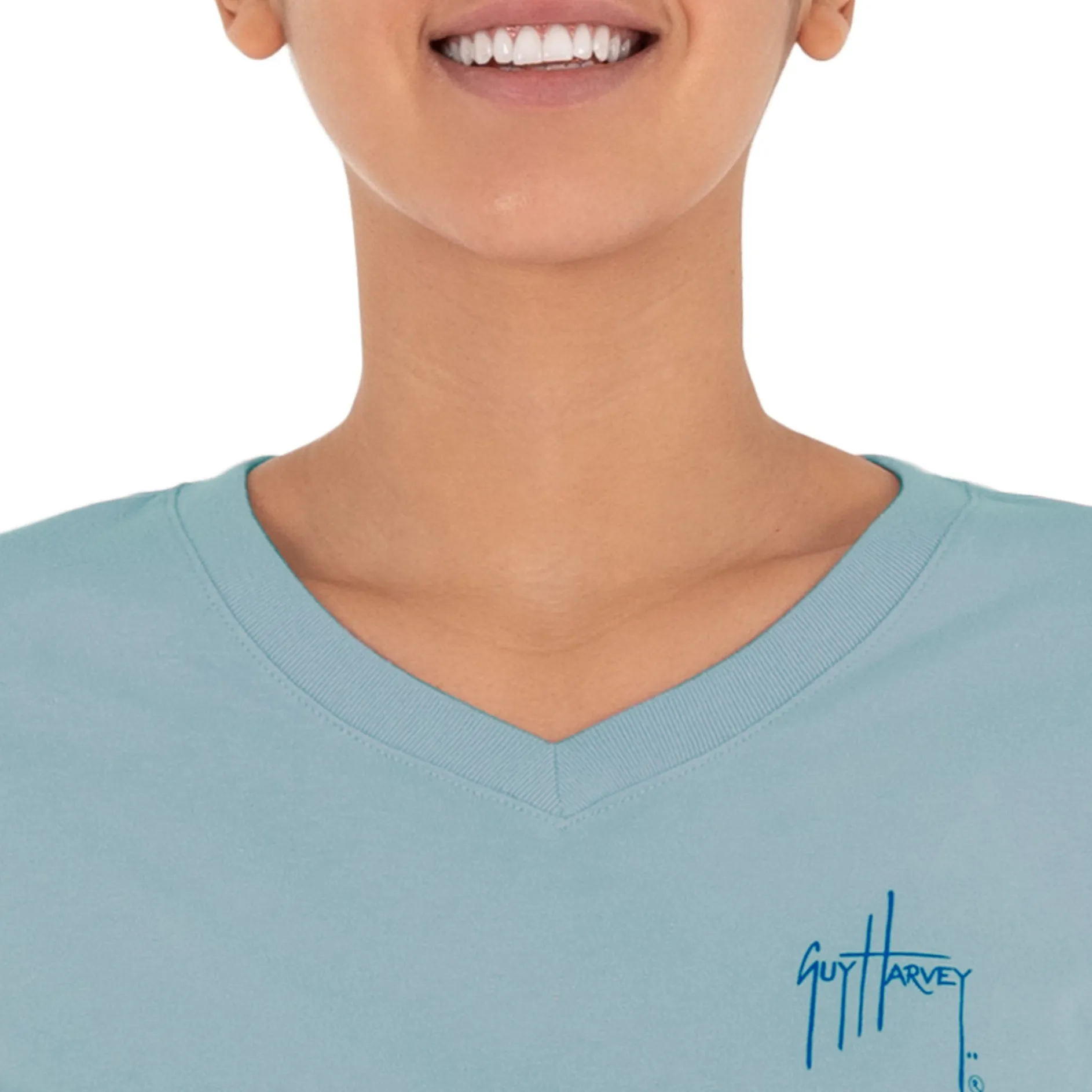 Ladies LTB Dolphin Short Sleeve V-Neck T-Shirt