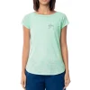 Ladies Marble Turtles Short Sleeve Poly/Rayon Slub Top
