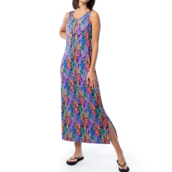 Ladies Modern Coral Maxi Dress