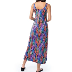Ladies Modern Coral Maxi Dress
