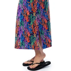 Ladies Modern Coral Maxi Dress
