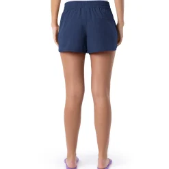 Ladies Navy Solid Short
