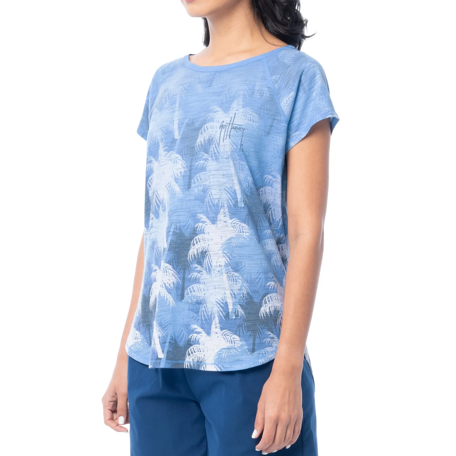 Ladies Palm Springs Short Sleeve Poly/Rayon Slub Top