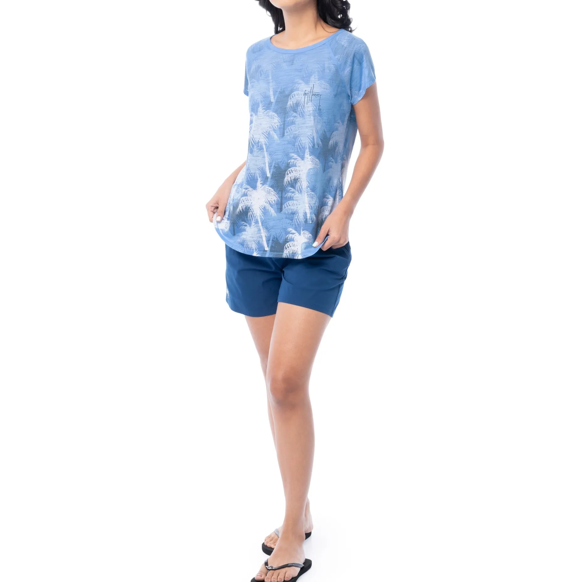 Ladies Palm Springs Short Sleeve Poly/Rayon Slub Top