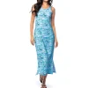 Ladies Palm Stripe Maxi Dress