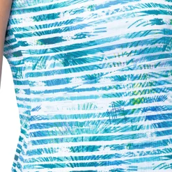 Ladies Palm Stripe Maxi Dress