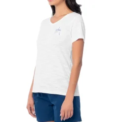 Ladies Palm Tree Flag Relaxed V-Neck Top