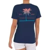 Ladies Tropical Short Sleeve V-Neck T-Shirt