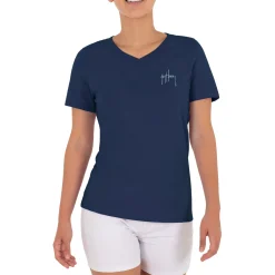 Ladies Tropical Short Sleeve V-Neck T-Shirt